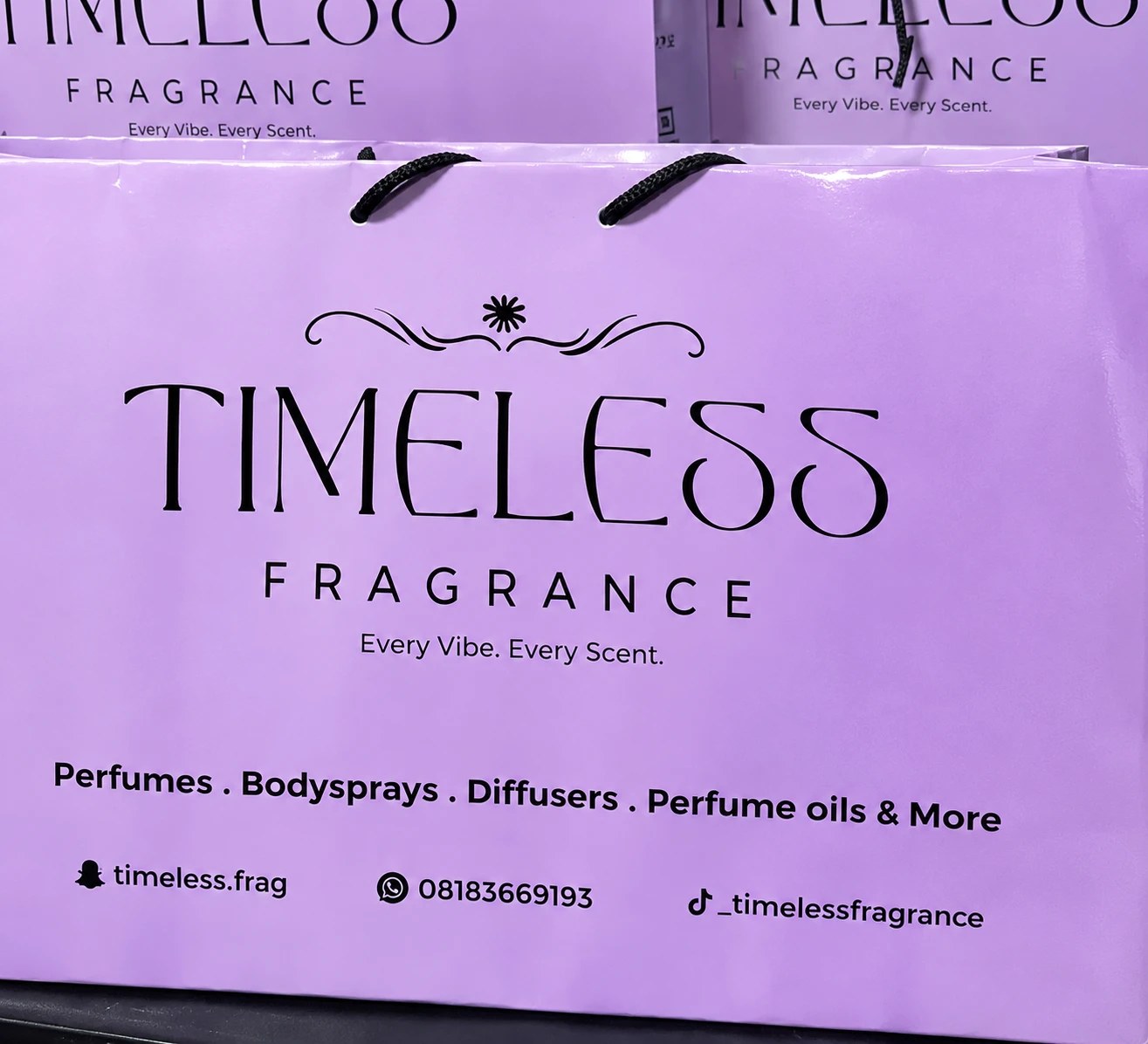 Timeless Fragrance lavender gift bag